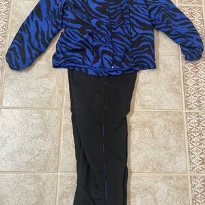Elegant Blue and Black Women Pantsuit